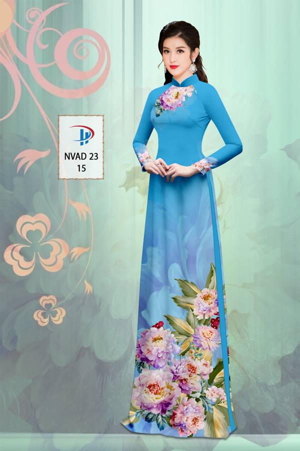 Vải Áo Dài Hoa In 3D Độc Đáo AD NVAD23