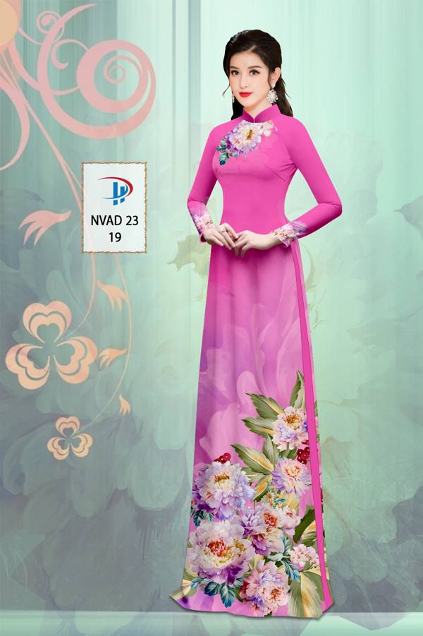 Vải Áo Dài Hoa In 3D Độc Đáo AD NVAD23