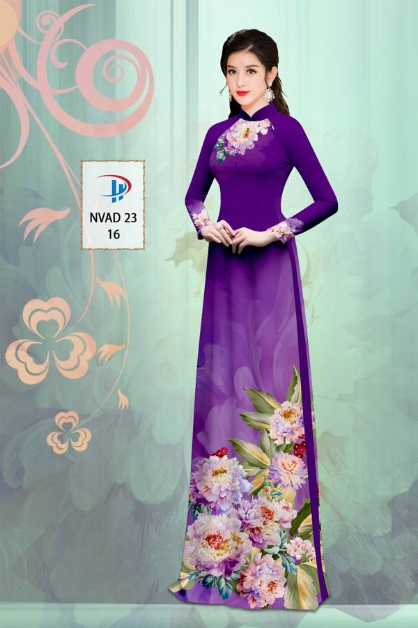 Vải Áo Dài Hoa In 3D Độc Đáo AD NVAD23