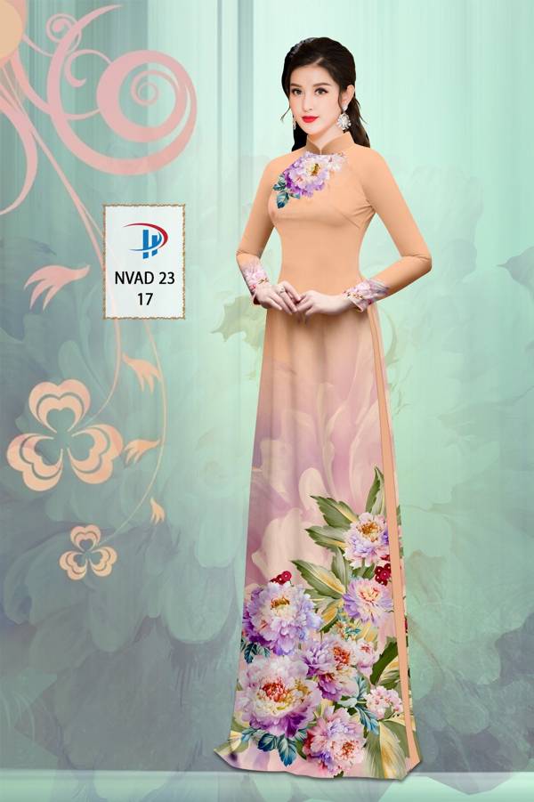 Vải Áo Dài Hoa In 3D Độc Đáo AD NVAD23