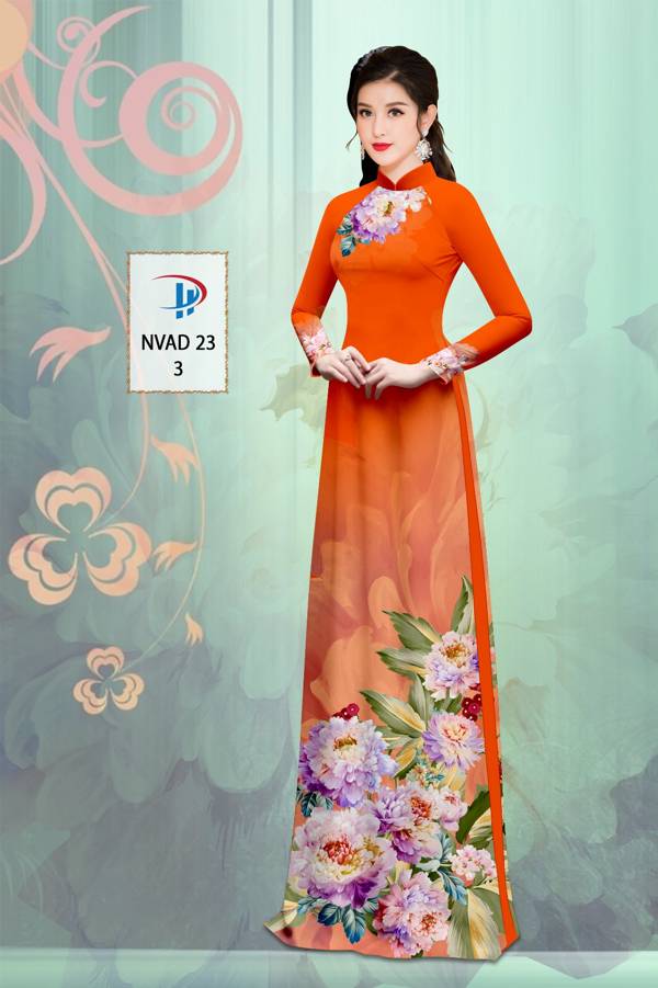 Vải Áo Dài Hoa In 3D Độc Đáo AD NVAD23