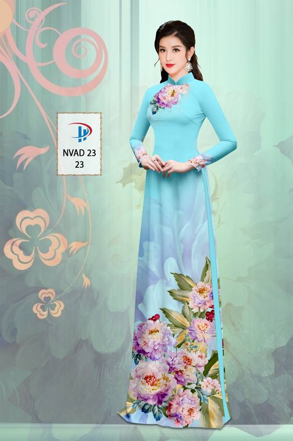 Vải Áo Dài Hoa In 3D Độc Đáo AD NVAD23