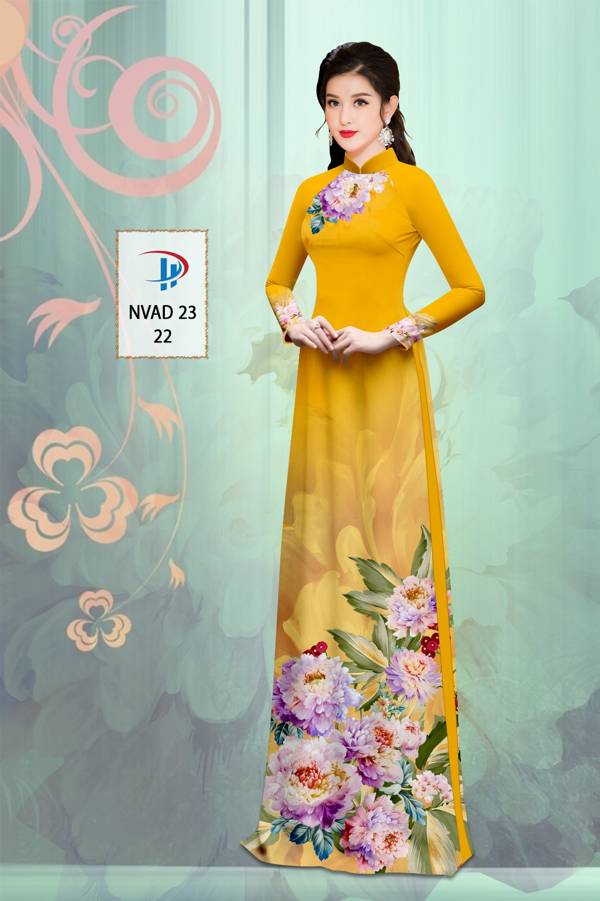 Vải Áo Dài Hoa In 3D Độc Đáo AD NVAD23