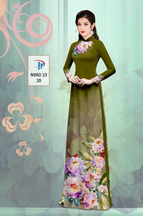 Vải Áo Dài Hoa In 3D Độc Đáo AD NVAD23