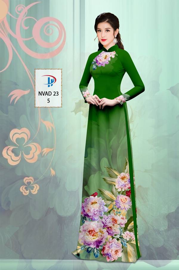 Vải Áo Dài Hoa In 3D Độc Đáo AD NVAD23