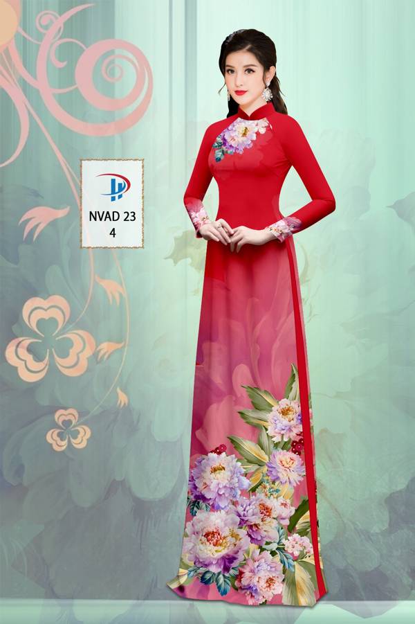 Vải Áo Dài Hoa In 3D Độc Đáo AD NVAD23