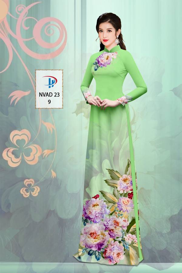Vải Áo Dài Hoa In 3D Độc Đáo AD NVAD23