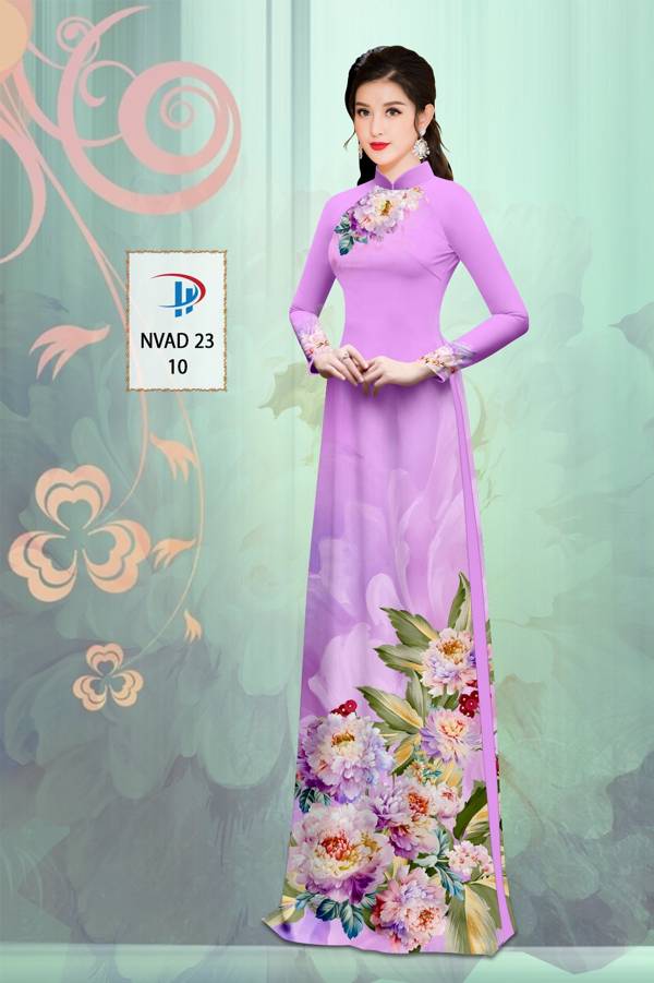 Vải Áo Dài Hoa In 3D Độc Đáo AD NVAD23