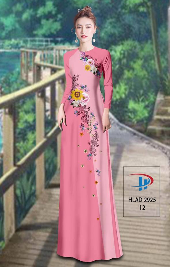 Vải Áo Dài Hoa In 3D Vừa Ra  AD HLAD2925