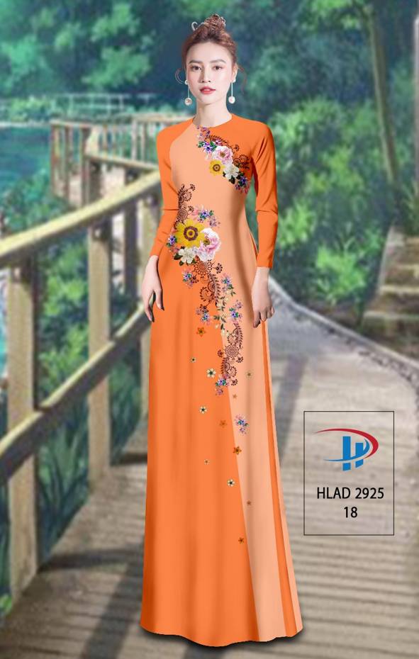 Vải Áo Dài Hoa In 3D Vừa Ra  AD HLAD2925