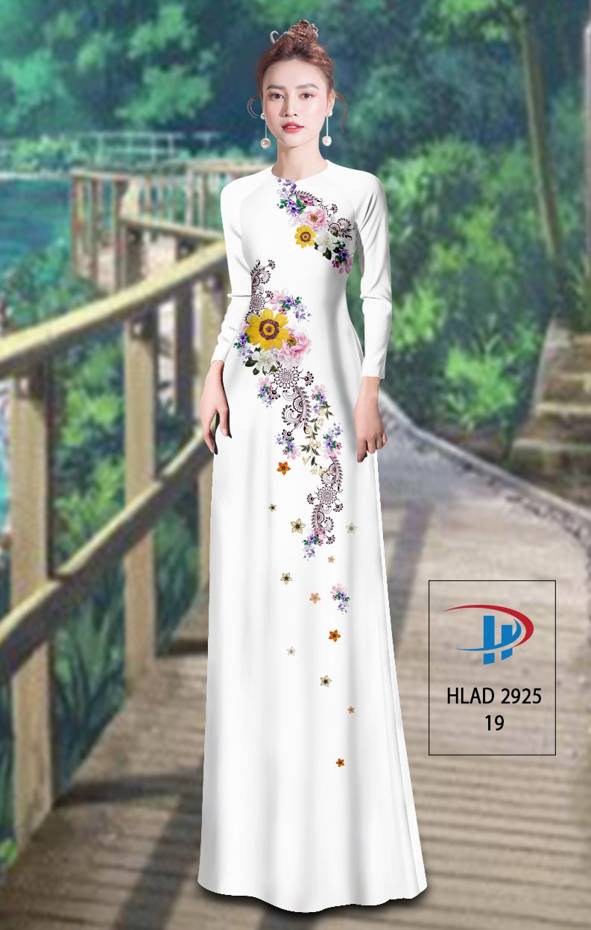 Vải Áo Dài Hoa In 3D Vừa Ra  AD HLAD2925