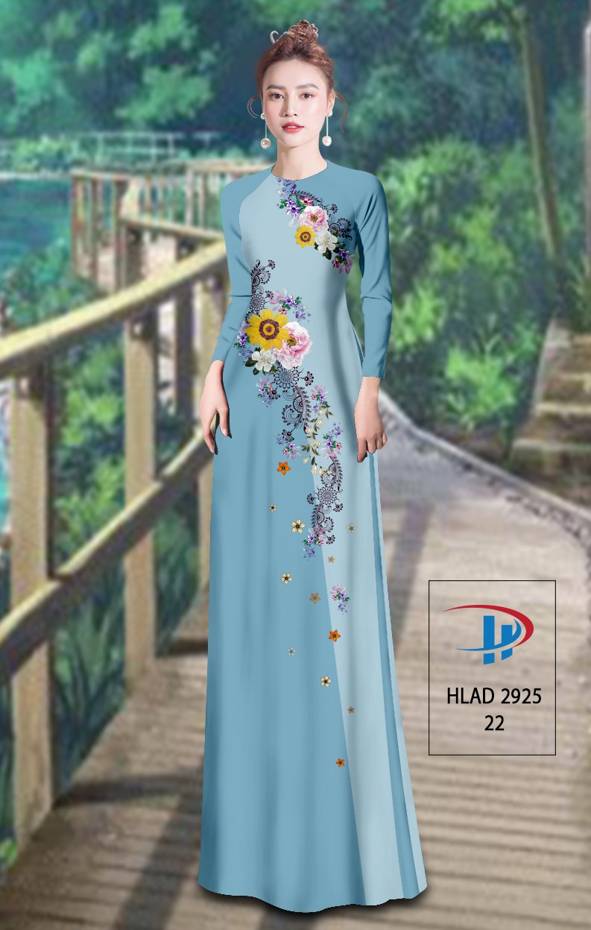 Vải Áo Dài Hoa In 3D Vừa Ra  AD HLAD2925