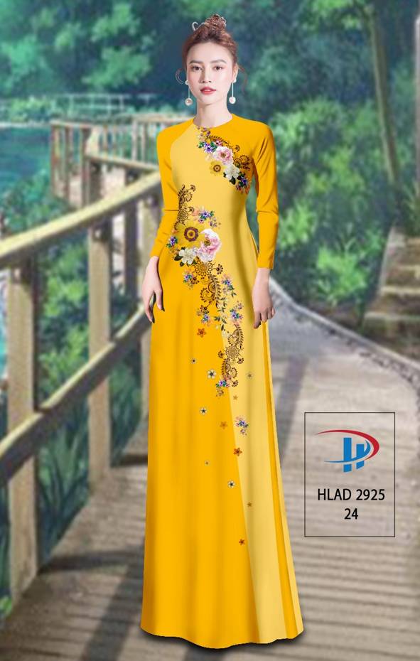Vải Áo Dài Hoa In 3D Vừa Ra  AD HLAD2925