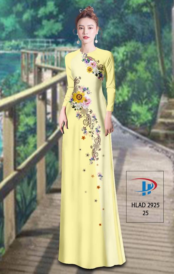 Vải Áo Dài Hoa In 3D Vừa Ra  AD HLAD2925