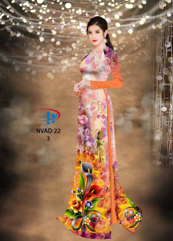 Vải Áo Dài Hoa Ly Kiểu Mới AD NVAD22 33 Vải Áo Dài Hoa Ly Kiểu Mới AD NVAD22
