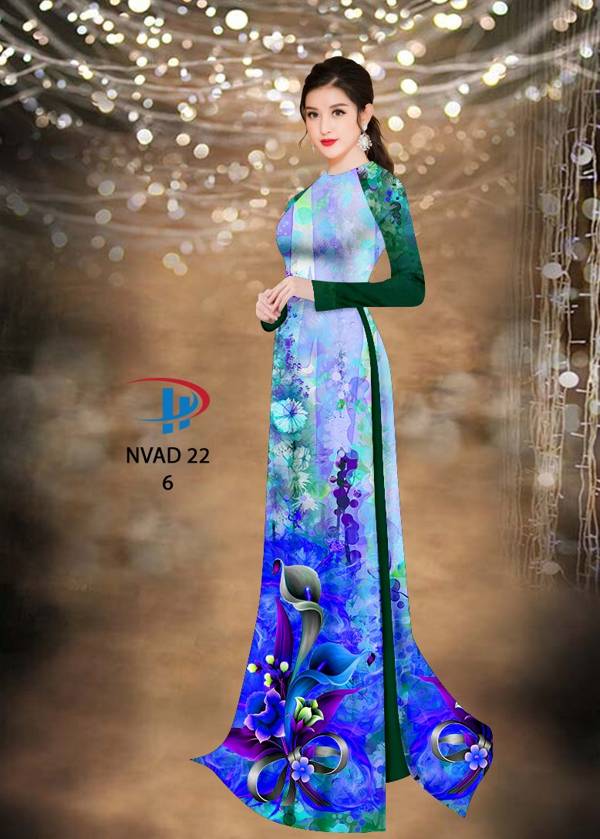 Vải Áo Dài Hoa Ly Kiểu Mới AD NVAD22 36 Vải Áo Dài Hoa Ly Kiểu Mới AD NVAD22