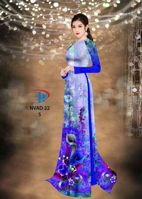 Vải Áo Dài Hoa Ly Kiểu Mới AD NVAD22 35 Vải Áo Dài Hoa Ly Kiểu Mới AD NVAD22