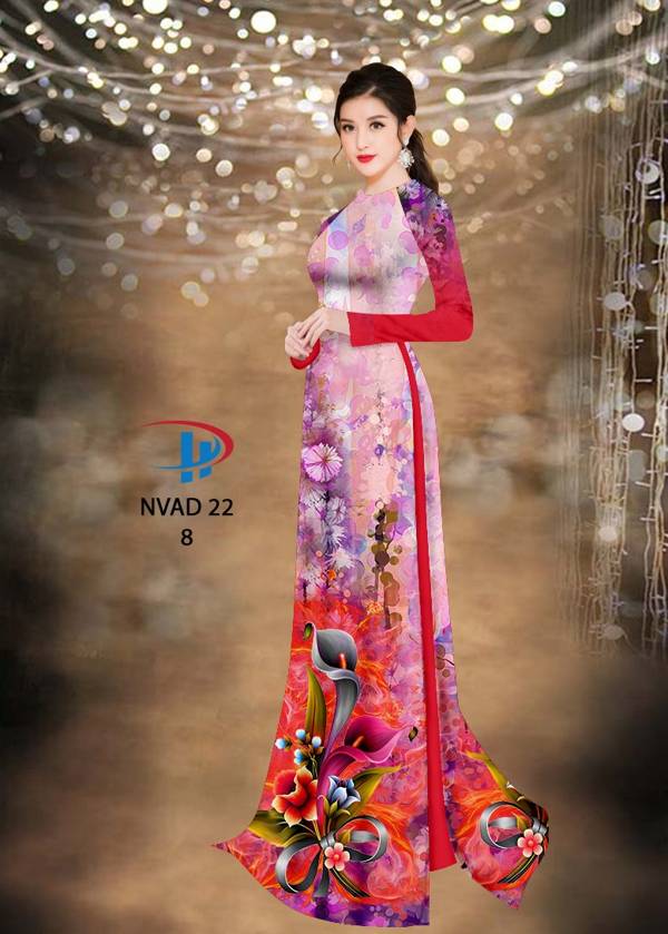Vải Áo Dài Hoa Ly Kiểu Mới AD NVAD22 38 Vải Áo Dài Hoa Ly Kiểu Mới AD NVAD22
