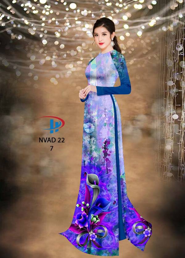 Vải Áo Dài Hoa Ly Kiểu Mới AD NVAD22 37 Vải Áo Dài Hoa Ly Kiểu Mới AD NVAD22