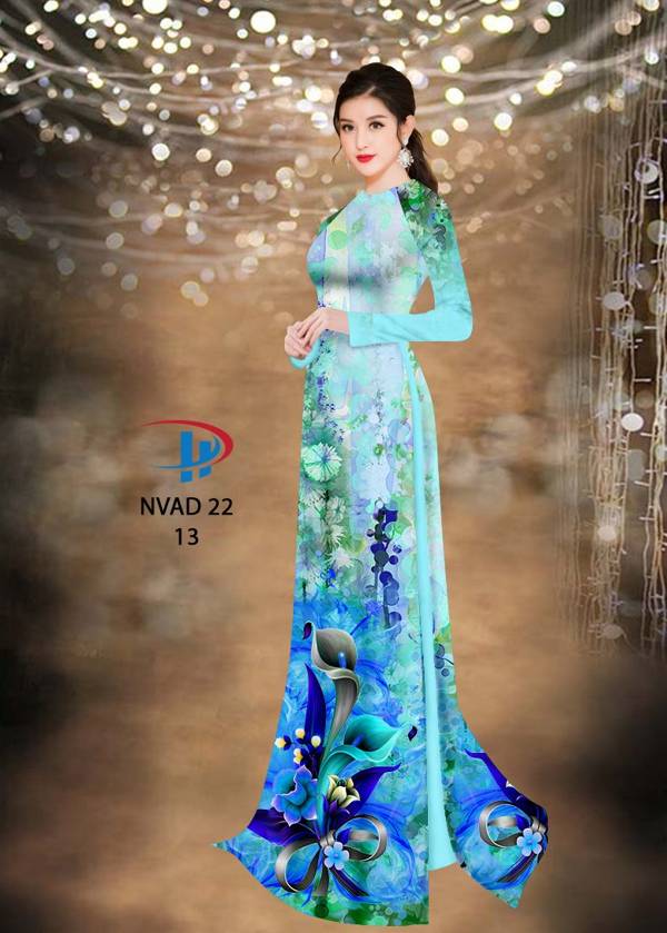 Vải Áo Dài Hoa Ly Kiểu Mới AD NVAD22 42 Vải Áo Dài Hoa Ly Kiểu Mới AD NVAD22