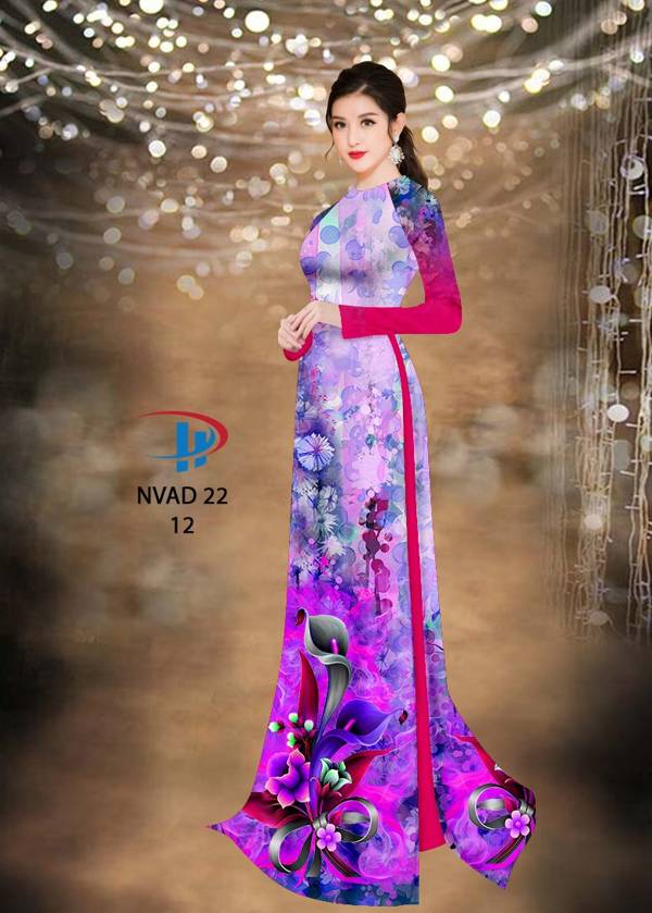 Vải Áo Dài Hoa Ly Kiểu Mới AD NVAD22 41 Vải Áo Dài Hoa Ly Kiểu Mới AD NVAD22