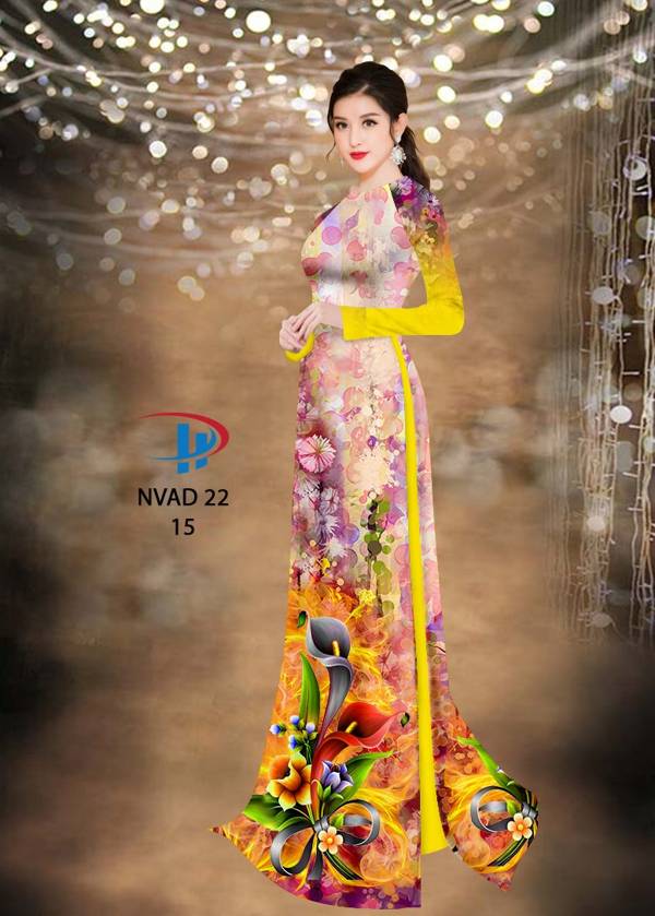 Vải Áo Dài Hoa Ly Kiểu Mới AD NVAD22 44 Vải Áo Dài Hoa Ly Kiểu Mới AD NVAD22