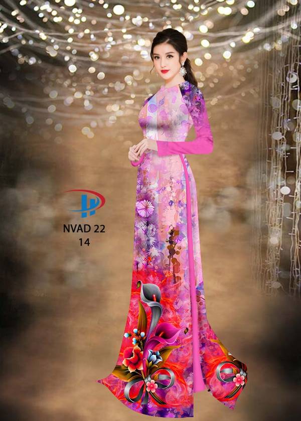 Vải Áo Dài Hoa Ly Kiểu Mới AD NVAD22 43 Vải Áo Dài Hoa Ly Kiểu Mới AD NVAD22