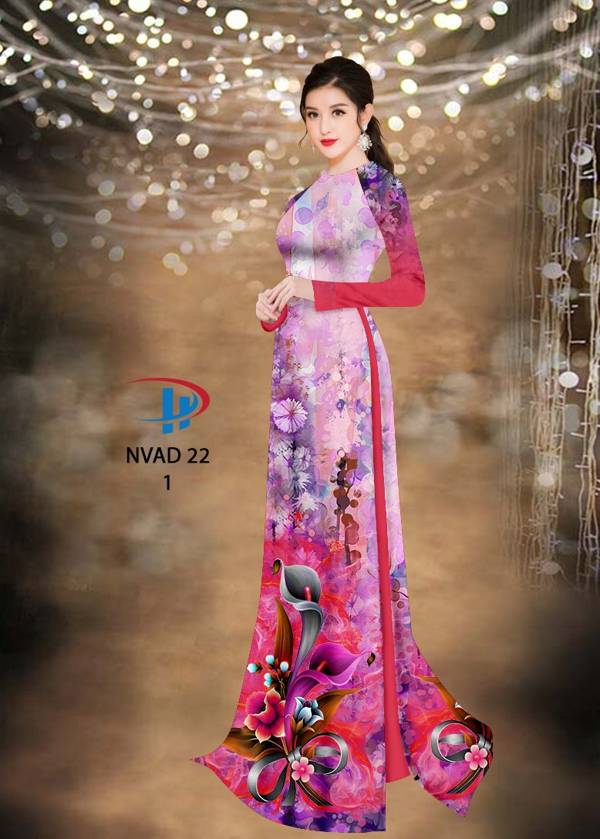 Vải Áo Dài Hoa Ly Kiểu Mới AD NVAD22 46 Vải Áo Dài Hoa Ly Kiểu Mới AD NVAD22