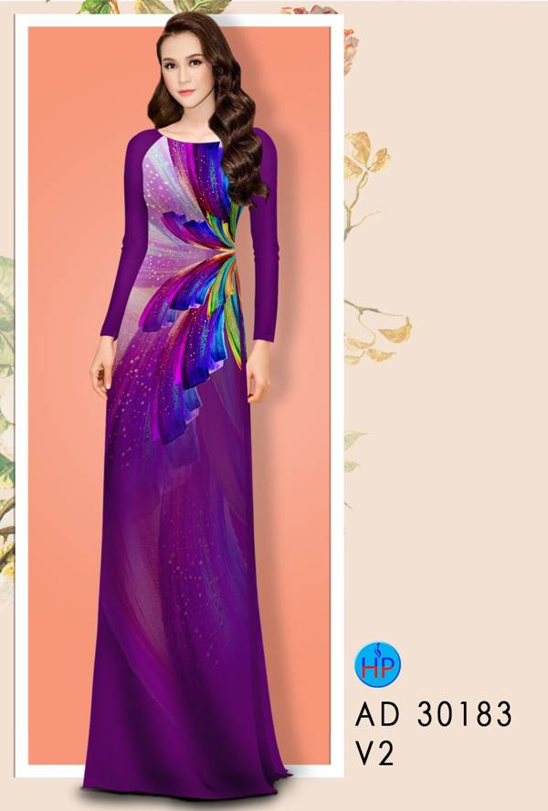 Vải Áo Dài Hoa Văn Mới Ra AD 30183