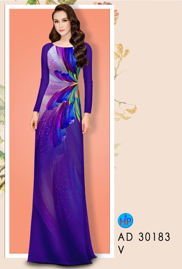 Vải Áo Dài Hoa Văn Mới Ra AD 30183