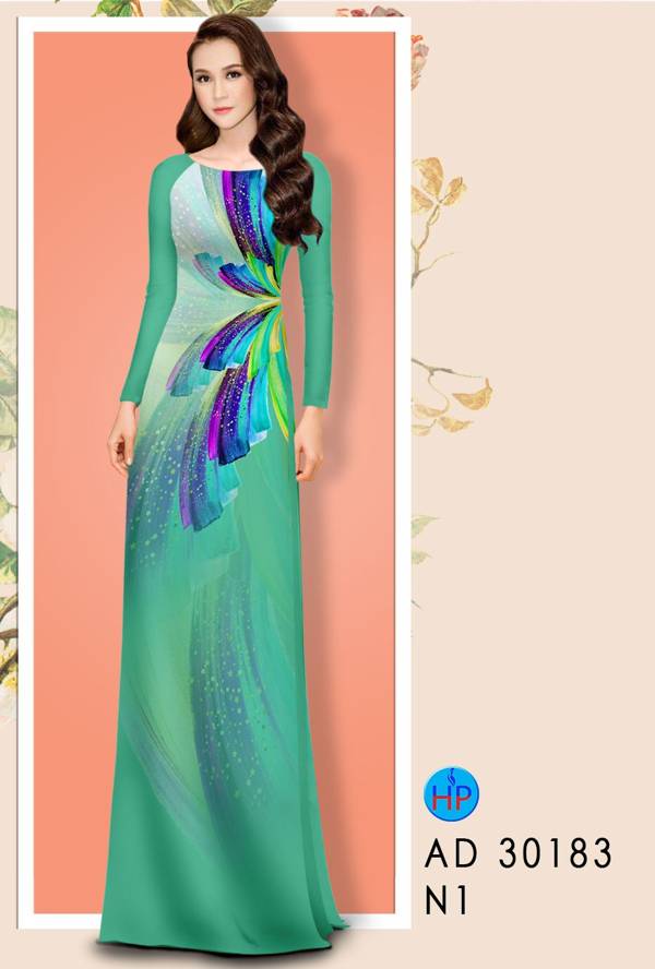 Vải Áo Dài Hoa Văn Mới Ra AD 30183