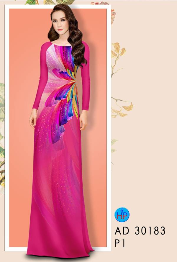 Vải Áo Dài Hoa Văn Mới Ra AD 30183