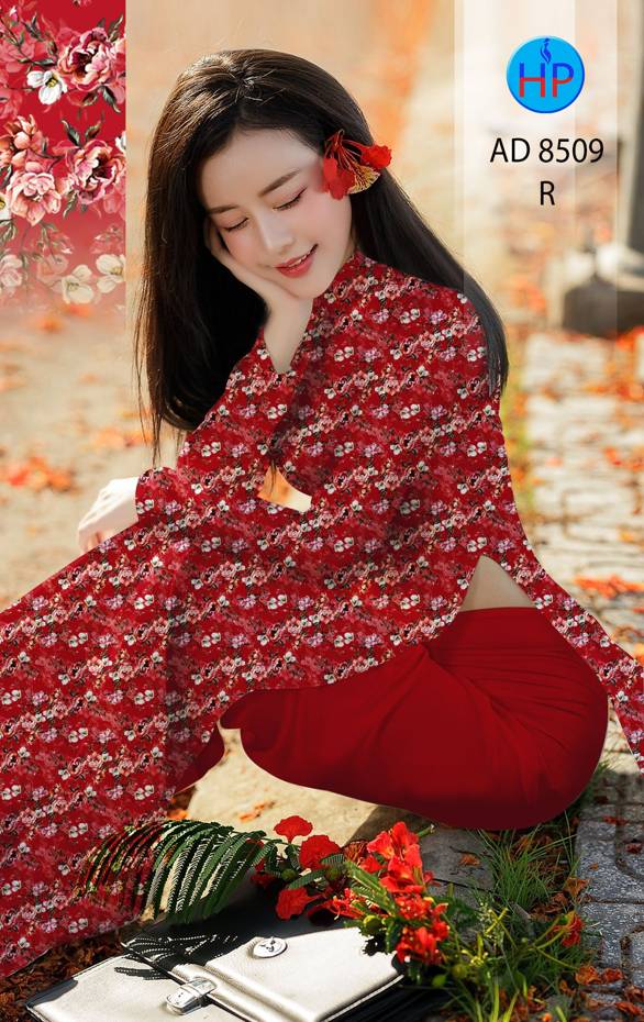 Vải Áo Dài Hoa Đều Vừa Ra  AD 8509