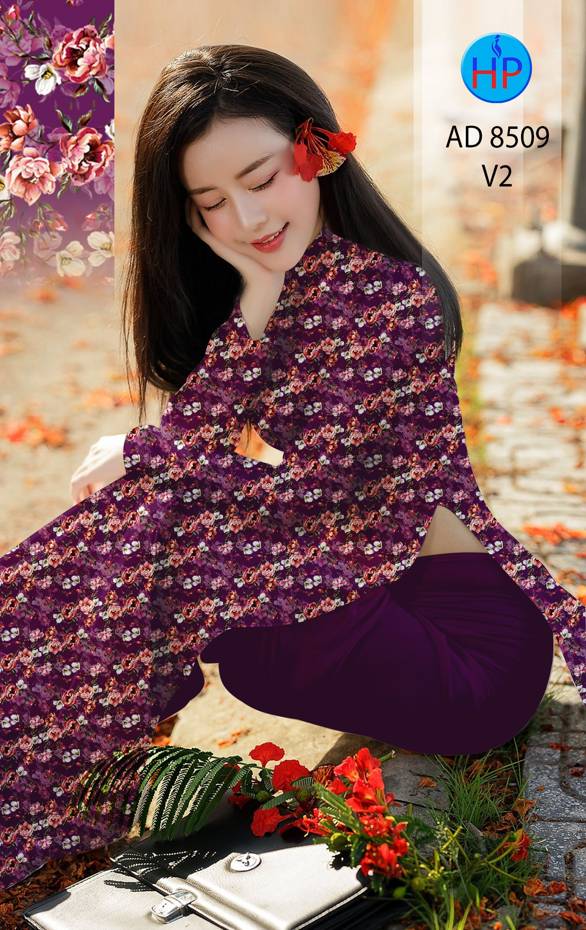 Vải Áo Dài Hoa Đều Vừa Ra  AD 8509