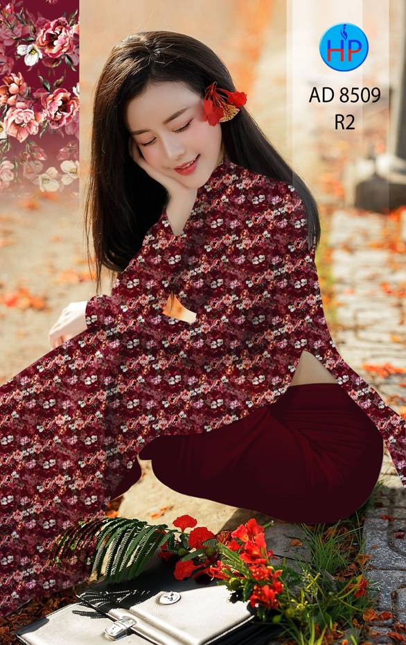 Vải Áo Dài Hoa Đều Vừa Ra  AD 8509