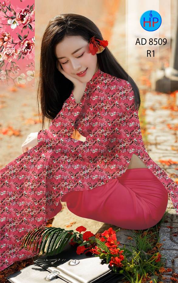 Vải Áo Dài Hoa Đều Vừa Ra  AD 8509