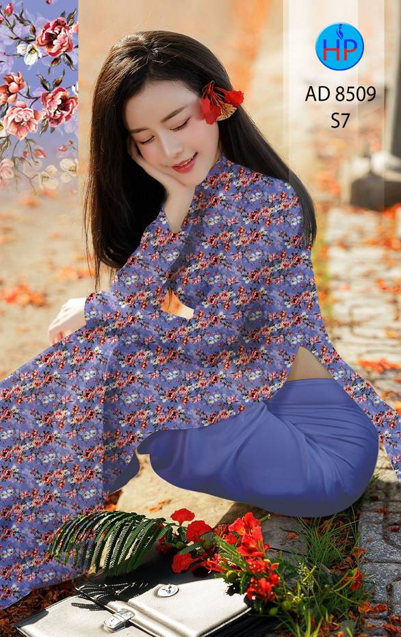 Vải Áo Dài Hoa Đều Vừa Ra  AD 8509