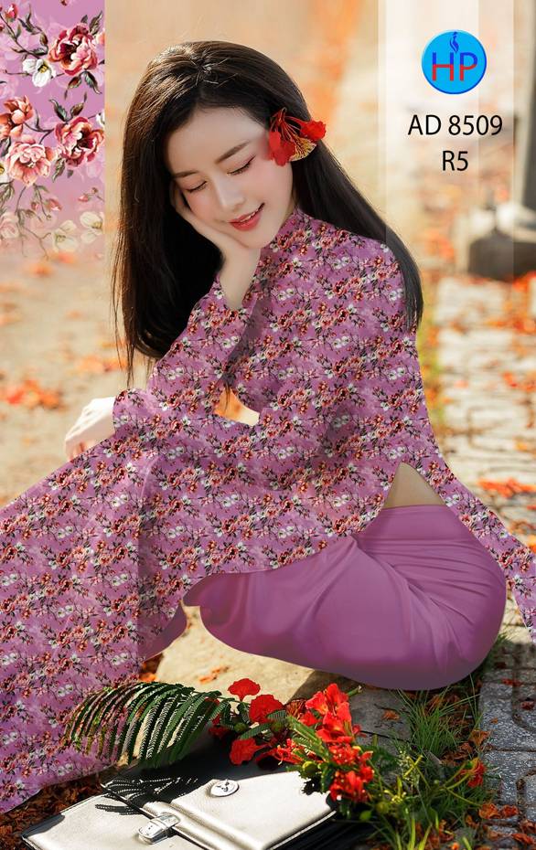 Vải Áo Dài Hoa Đều Vừa Ra  AD 8509