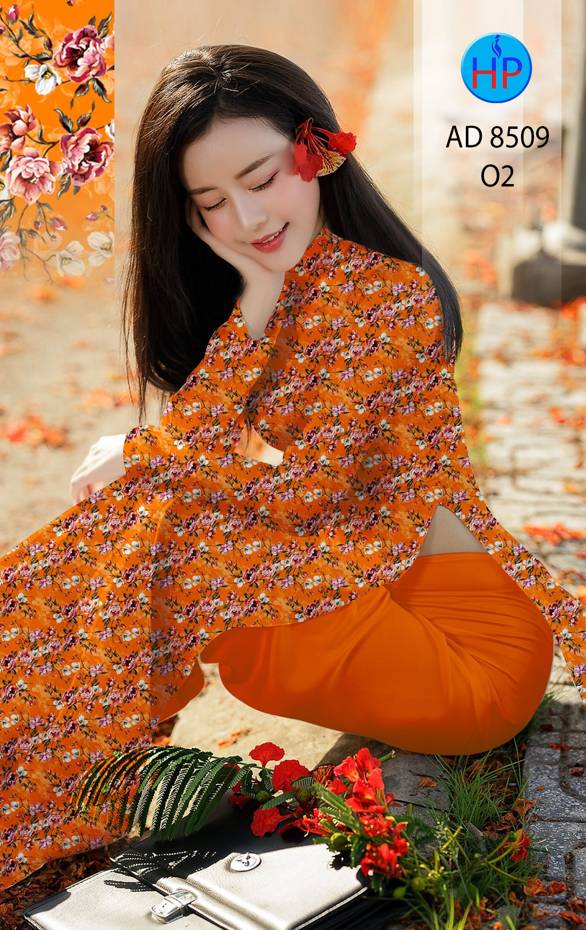 Vải Áo Dài Hoa Đều Vừa Ra  AD 8509