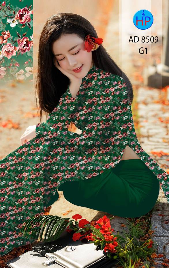 Vải Áo Dài Hoa Đều Vừa Ra  AD 8509