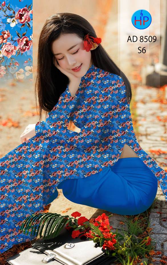 Vải Áo Dài Hoa Đều Vừa Ra  AD 8509