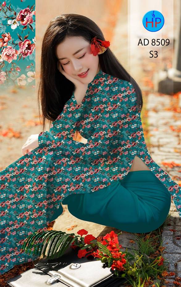 Vải Áo Dài Hoa Đều Vừa Ra  AD 8509