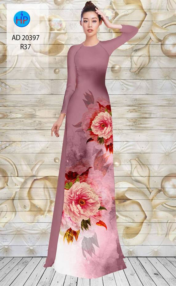 Vải Áo Dài Hoa Hồng Độc Đáo AD 20397