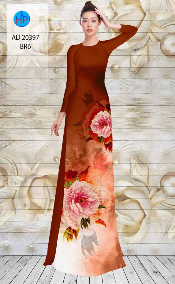 Vải Áo Dài Hoa Hồng Độc Đáo AD 20397