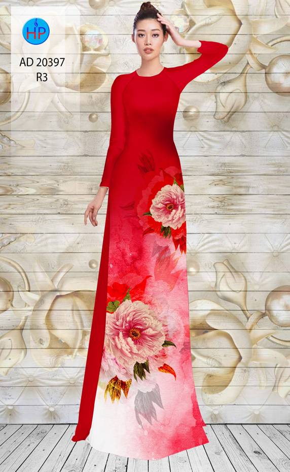 Vải Áo Dài Hoa Hồng Độc Đáo AD 20397