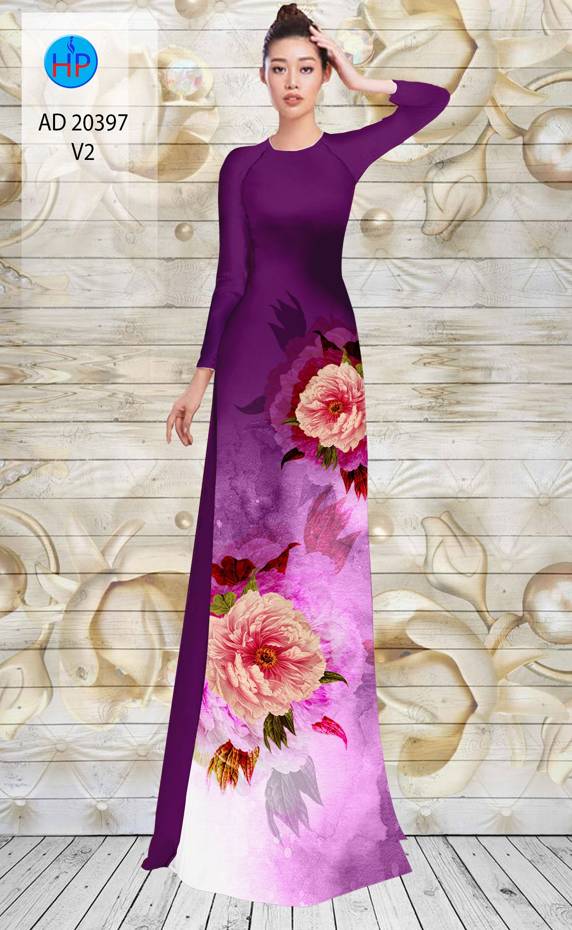 Vải Áo Dài Hoa Hồng Độc Đáo AD 20397