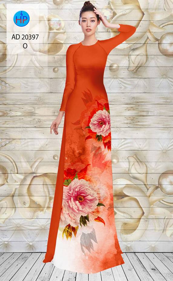 Vải Áo Dài Hoa Hồng Độc Đáo AD 20397
