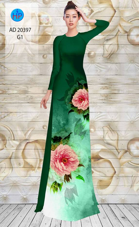 Vải Áo Dài Hoa Hồng Độc Đáo AD 20397