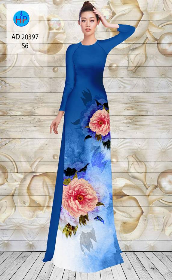 Vải Áo Dài Hoa Hồng Độc Đáo AD 20397