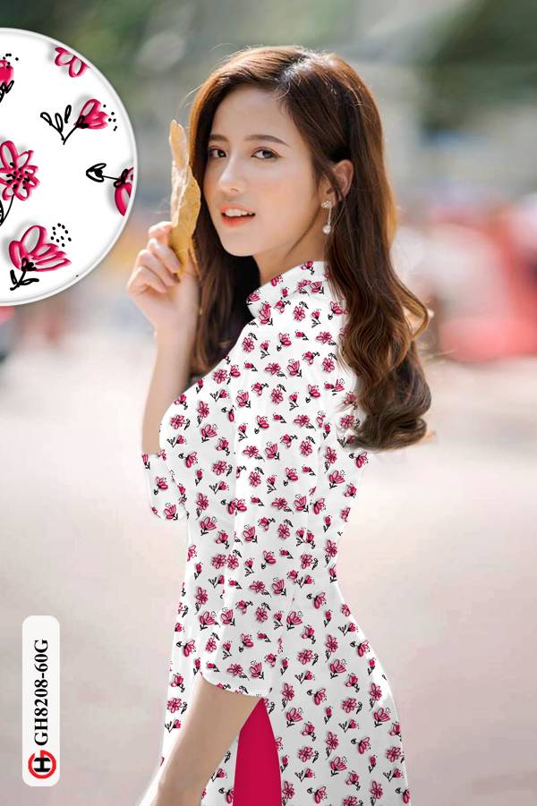 Vải Áo Dài Hoa Nhí Độc Đáo AD GH8208 31 Vải Áo Dài Hoa Nhí Độc Đáo AD GH8208